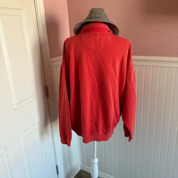 Tommy Bahama GUC Men’s 100% Cotton Red Half Zip Sweatshirt size XXL - Picture 5 of 7